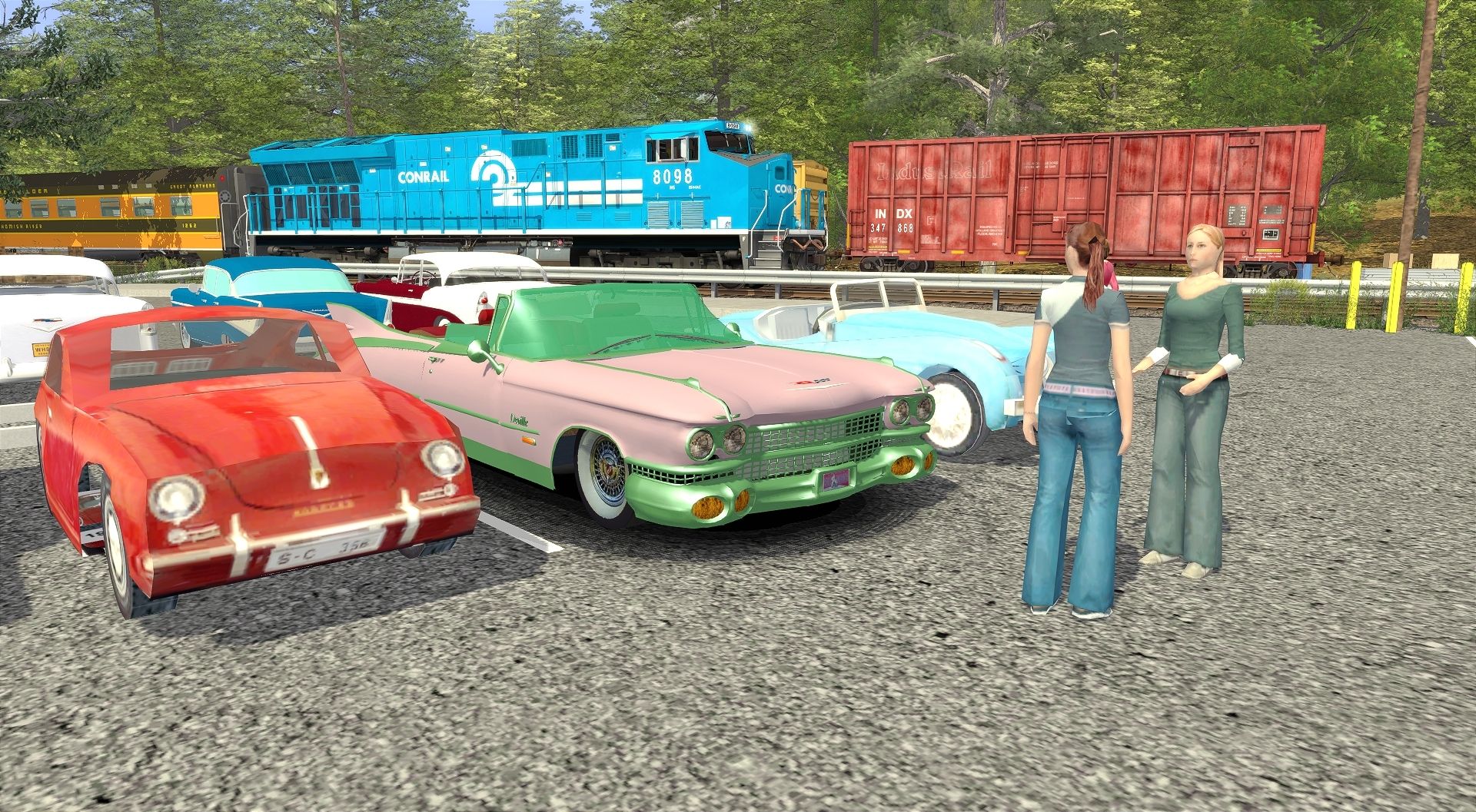 Several-people-admire-Old-Percy%27s-"Pink-Pearl"-at-the-classic-car-show..jpg